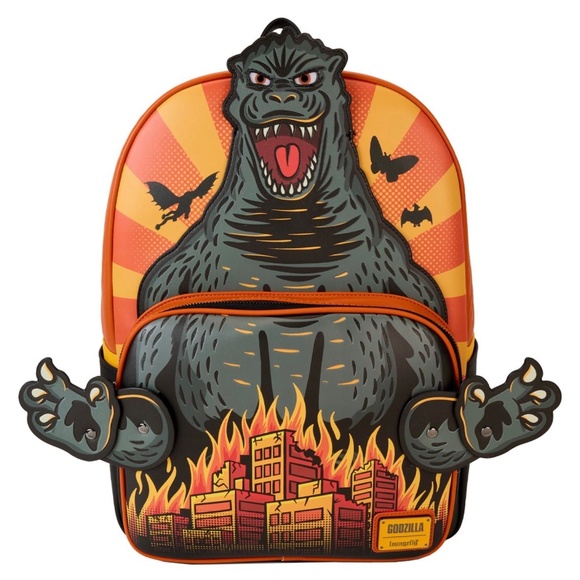 NWT Godzilla Full Size Loungefly Backpack - Picture 1 of 4